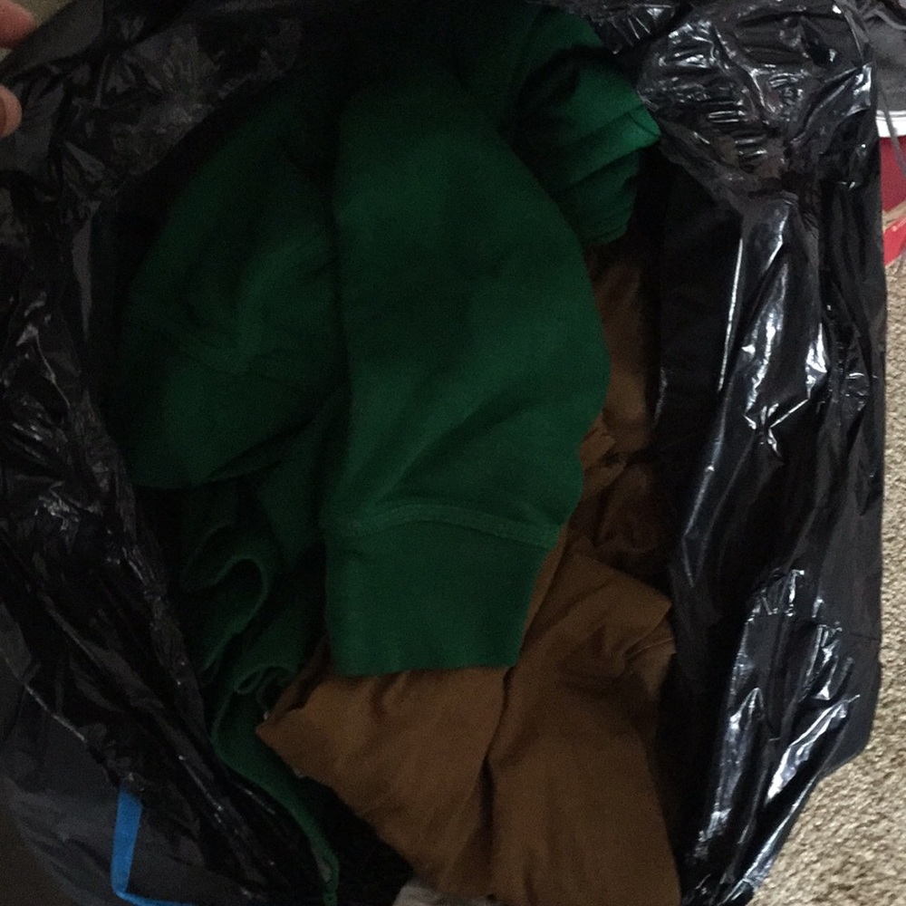 Box of clothes various brands